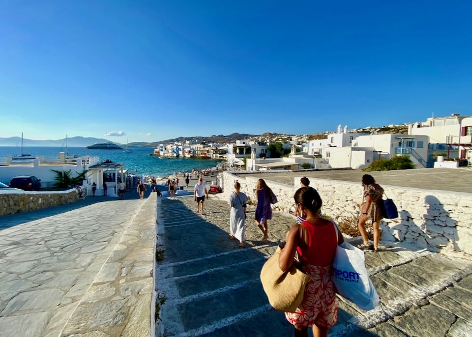 Mykonos Town in July.