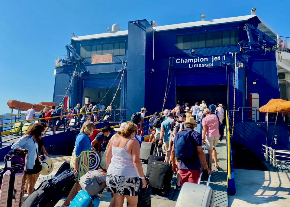 Crete ferry in September.