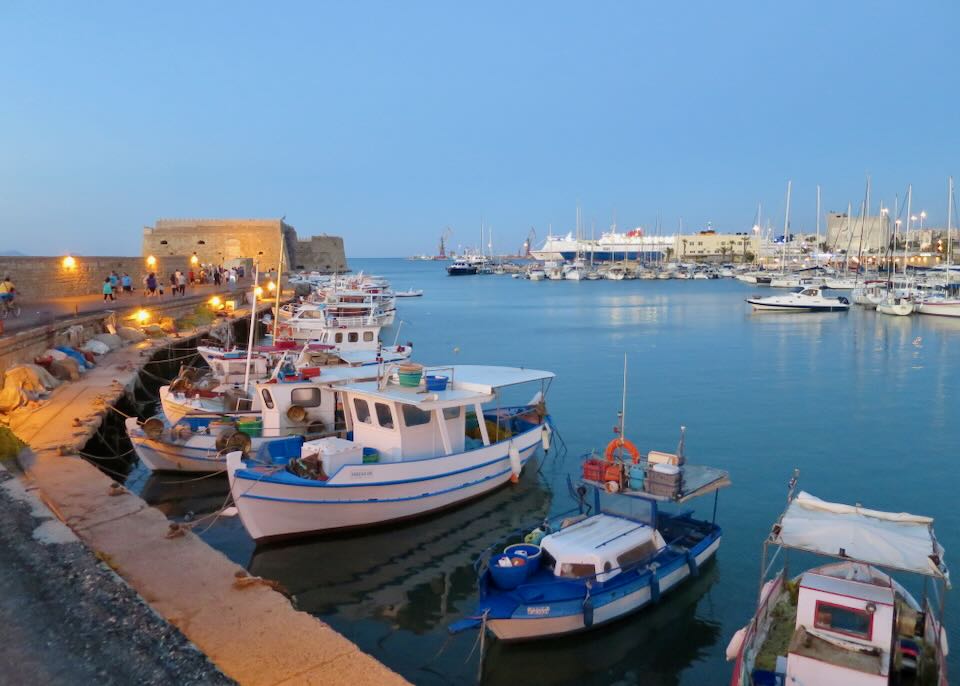 A June evening on our visit to Heraklio.
