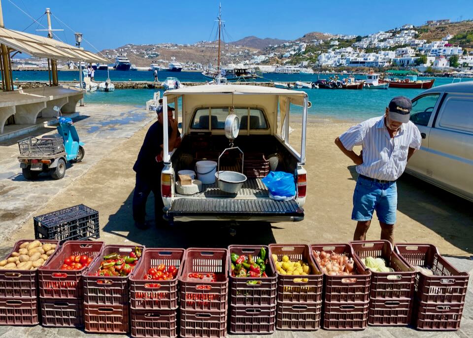 Mykonos Town in Summer.