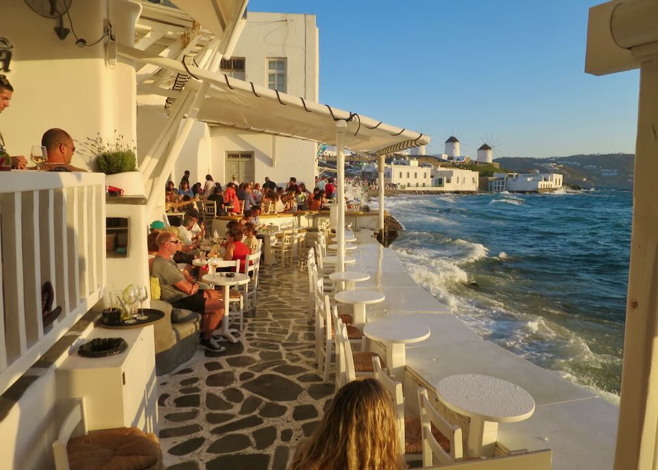 Little Venice in Mykonos Town.