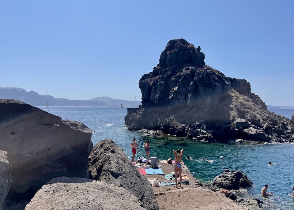 Santorini, Greece in August.