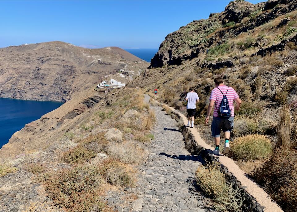 Our hike from Fira to Oia along the caldera.