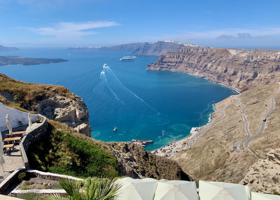 The May afternoon we went to a Santorini winery.