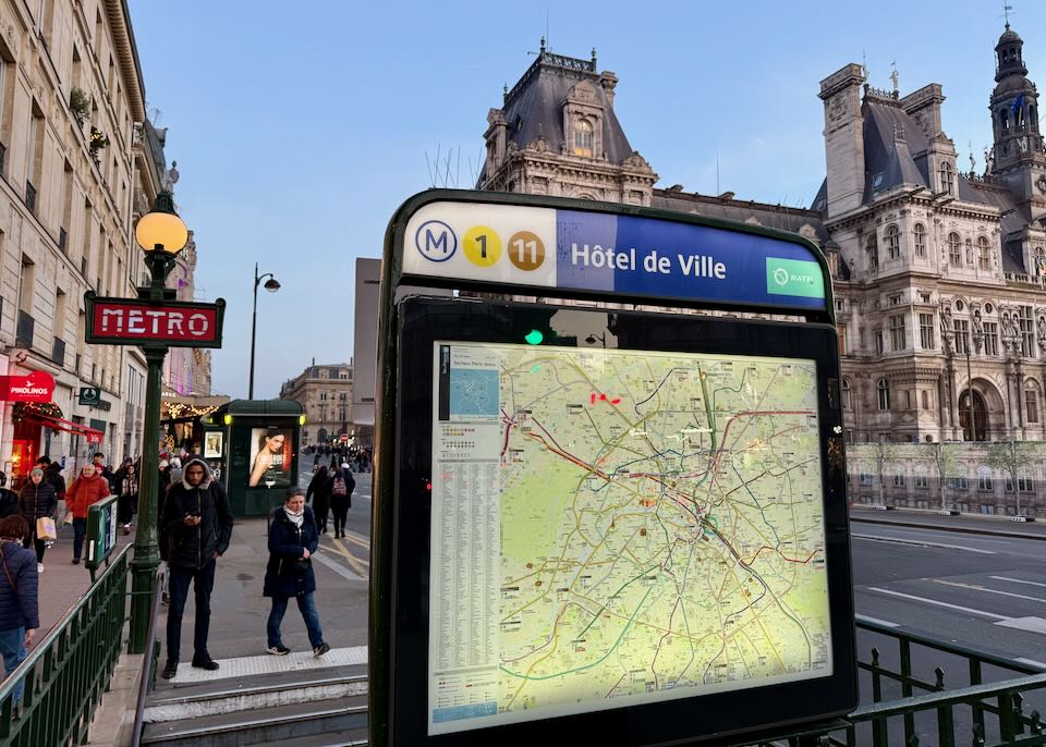 Marais metro station.