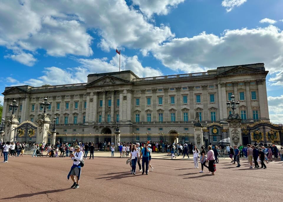 Buckingham Palace in London.
