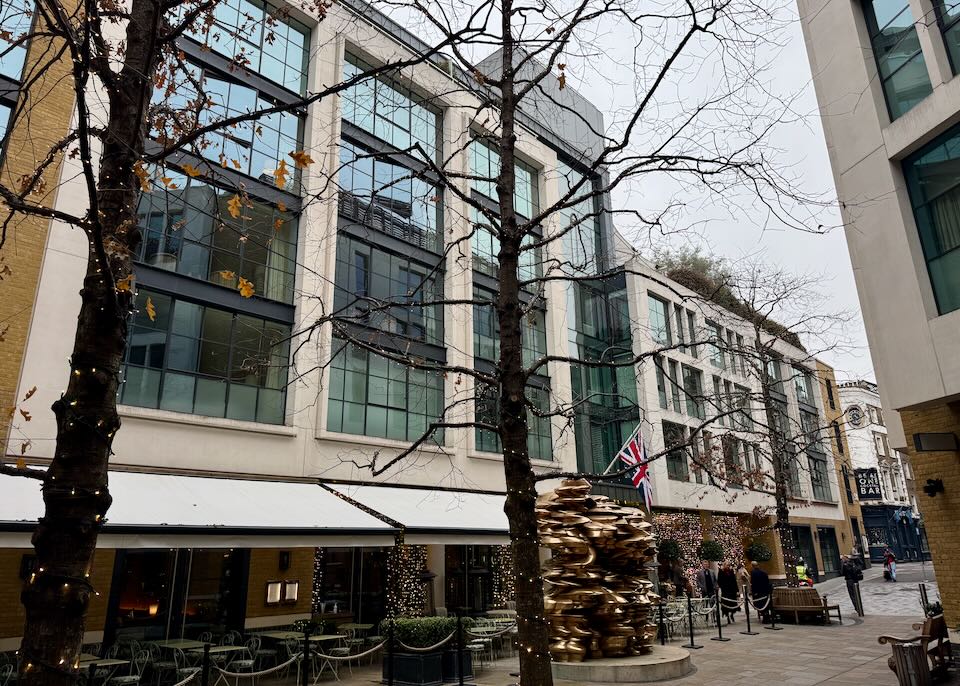 Hotel near the Piccadilly Line in London.