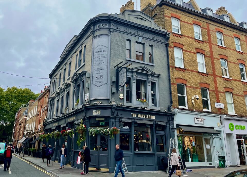 The Marylebone neighborhood in London.
