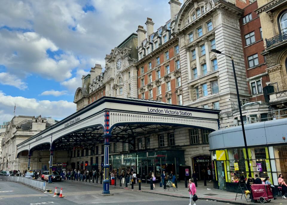 Victoria Station in London.