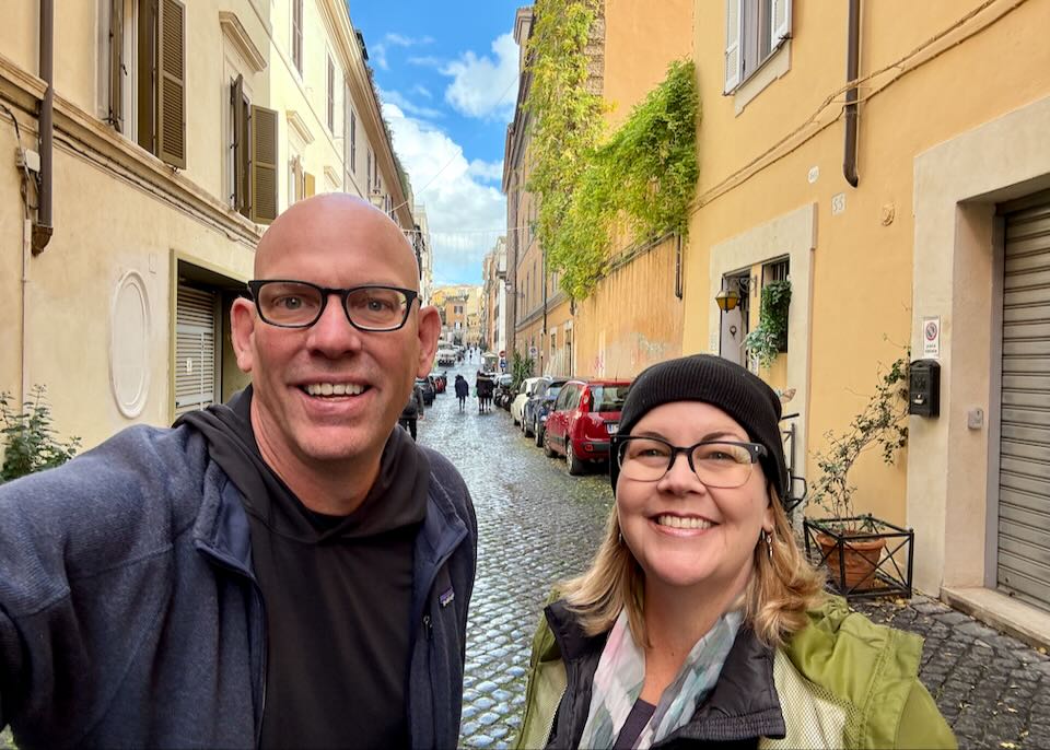 Me and my wife in Rome.