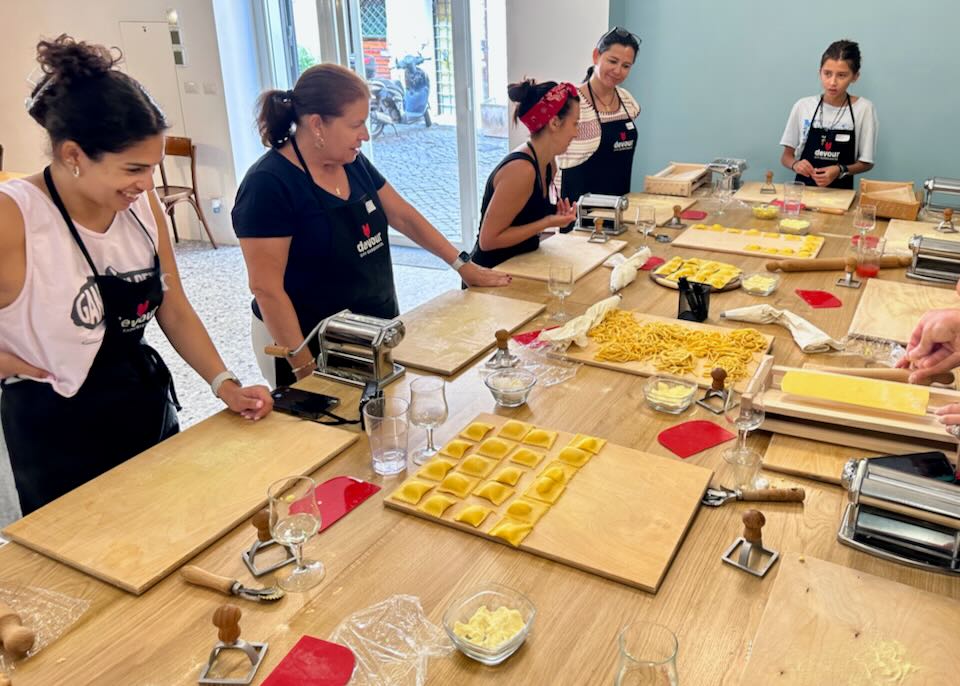 Our pasta making class we took in Trastevere.