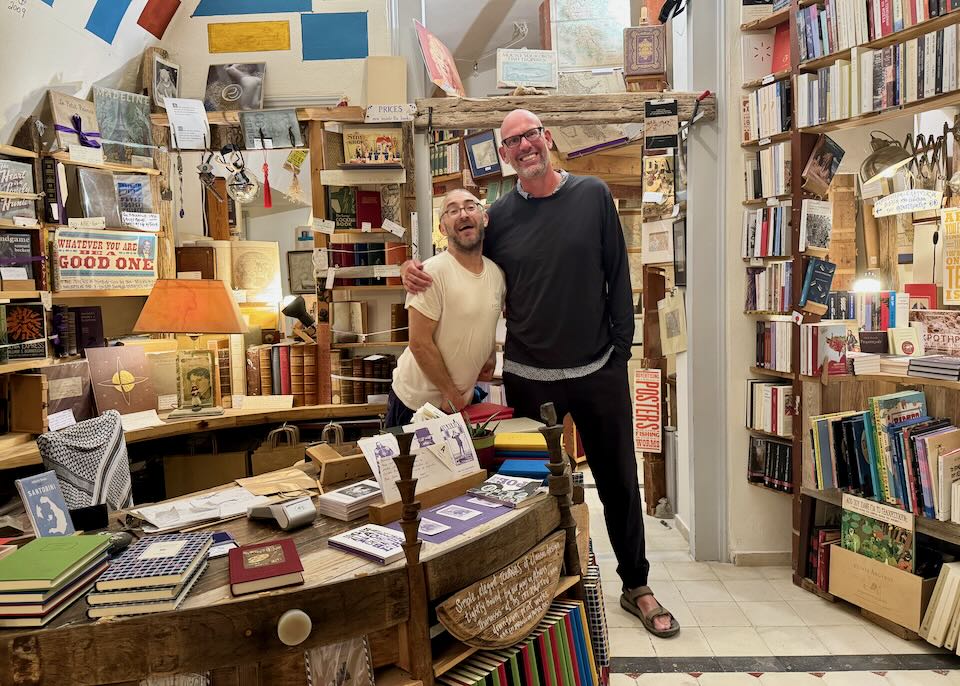 Me and Craig, the owner of Atlantis books.