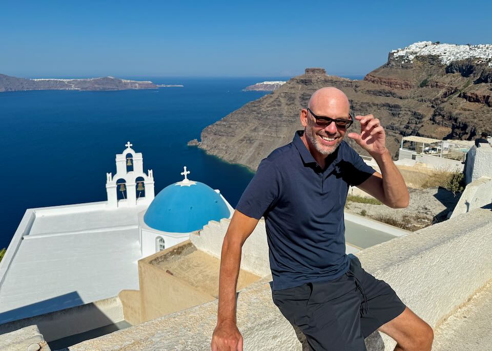 Me hiking from Fira to Oia.