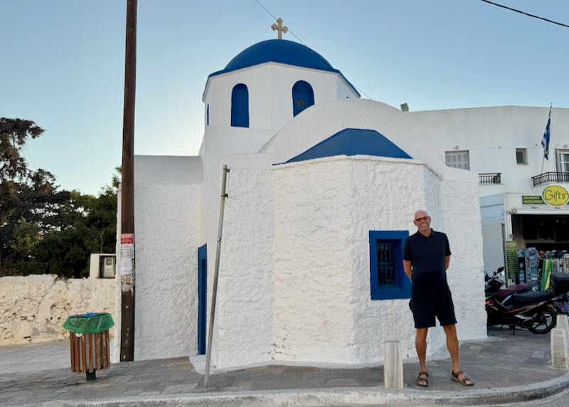 Me in Naxos Town on our visit.