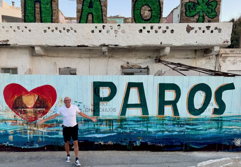 Me in Parikia, Paros during our visit. 