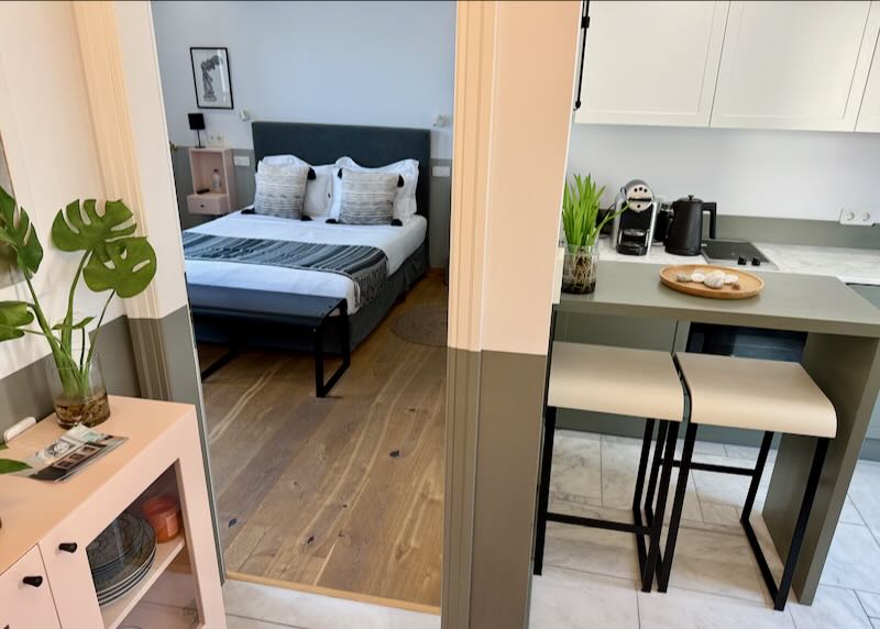 My room at the Argonauta Hotel when we visited Paros.