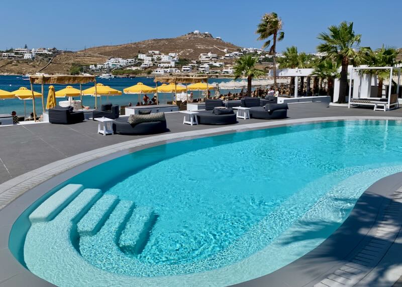 Our hotel during our stay in Ornos, Mykonos. 