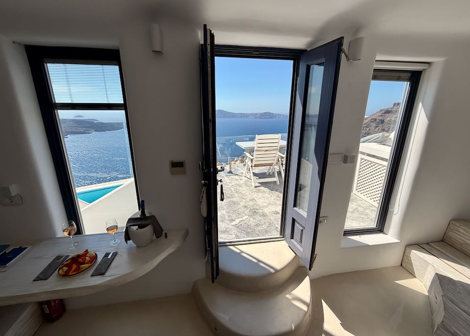 My room at the Homeric Poems Hotel.