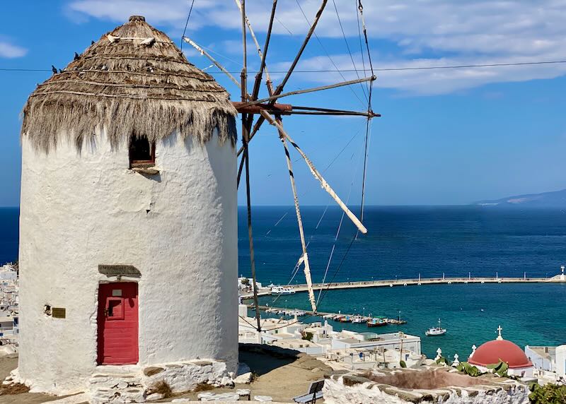 Windmill in Mykonos Town.