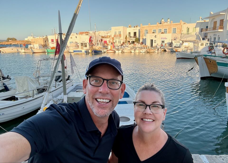 Me and my wife in Paros.