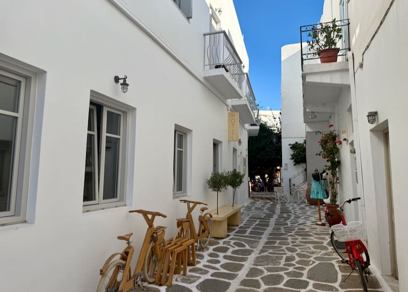 My hotel during our visit to Paros.