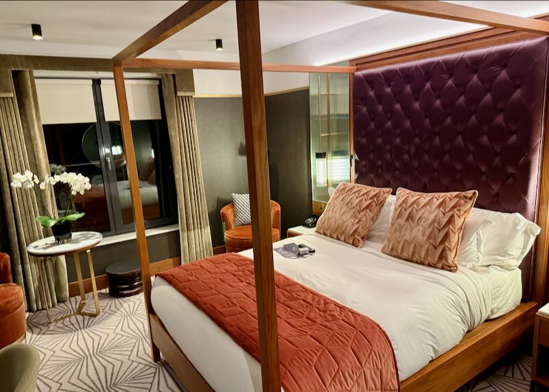 Our room at the Fitzwilliam Hotel during our stay.
