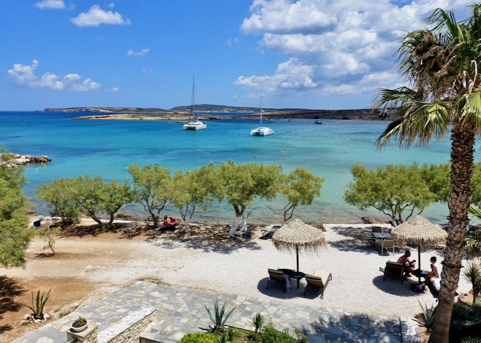Beach hotel in Naoussa, Paros.