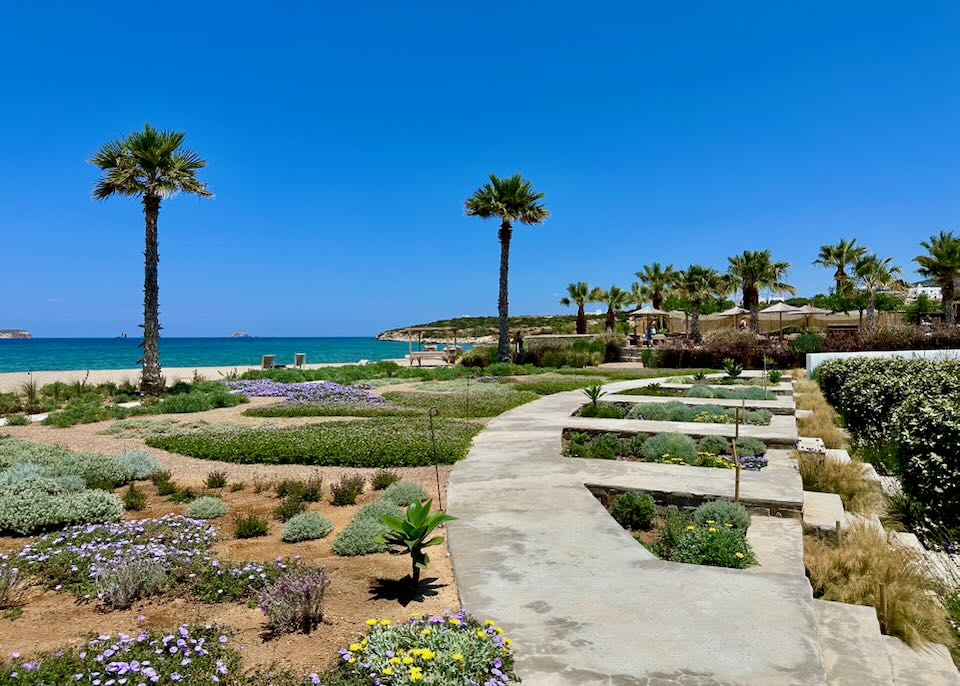 Beach hotel in Paros.