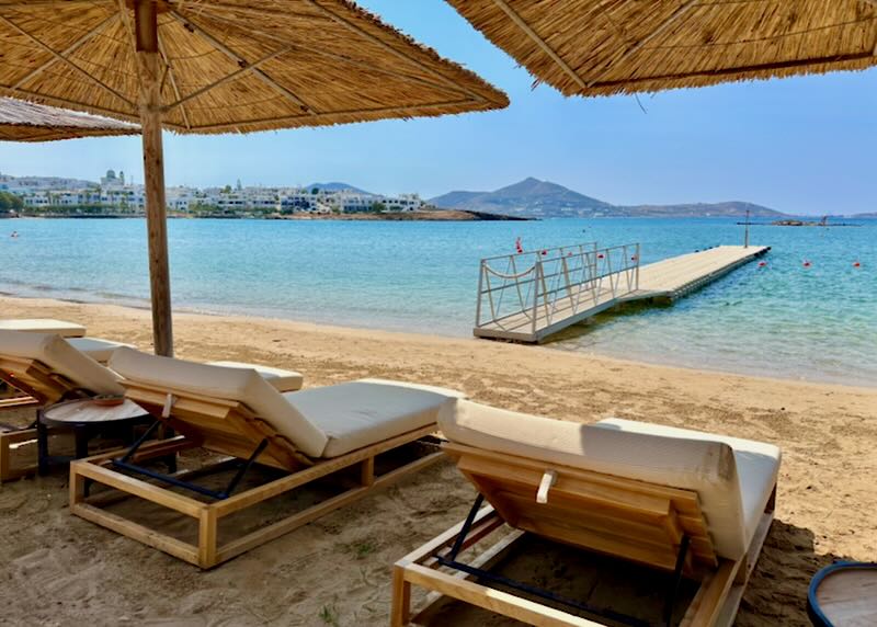 Luxury beach hotel in Naoussa, Paros.