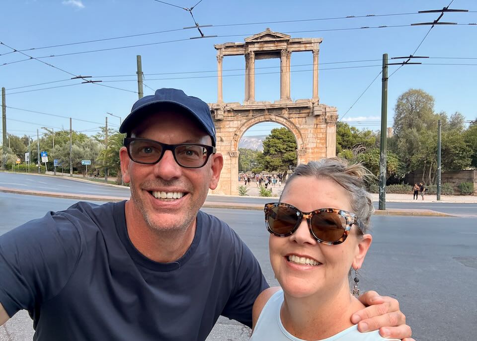 Me and my wife in Athens.