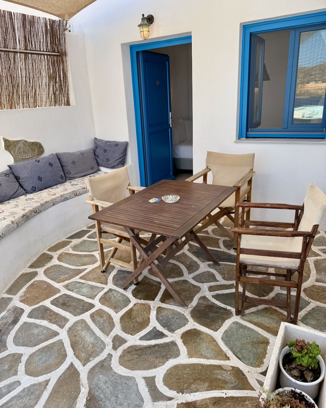 Our hotel in Katapola, Amorgos.