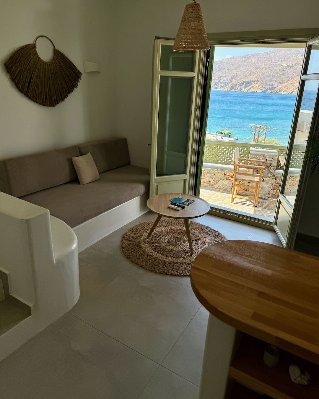 Our hotel in Aegiali, Amorgos.