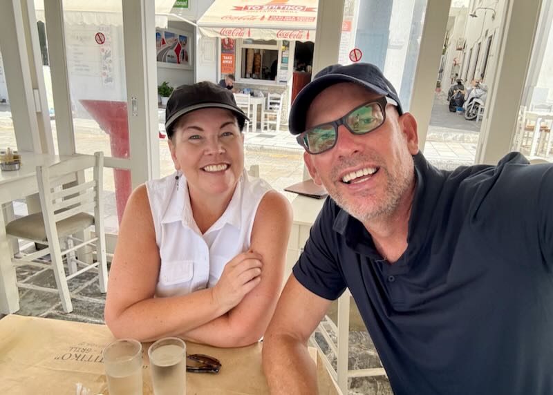 Me and my wife in Naxos Town.