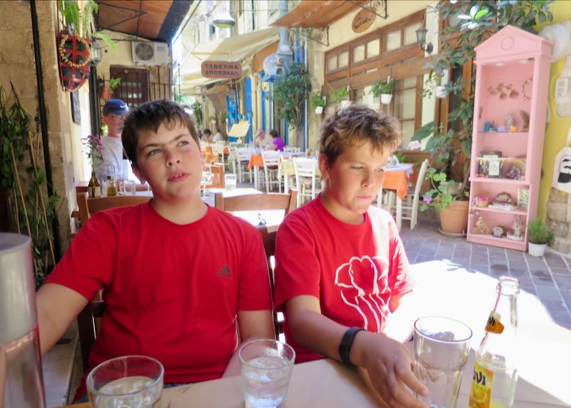 My two sons in Crete.