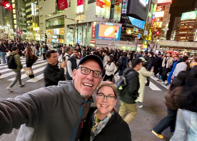 My wife and I in Tokyo.