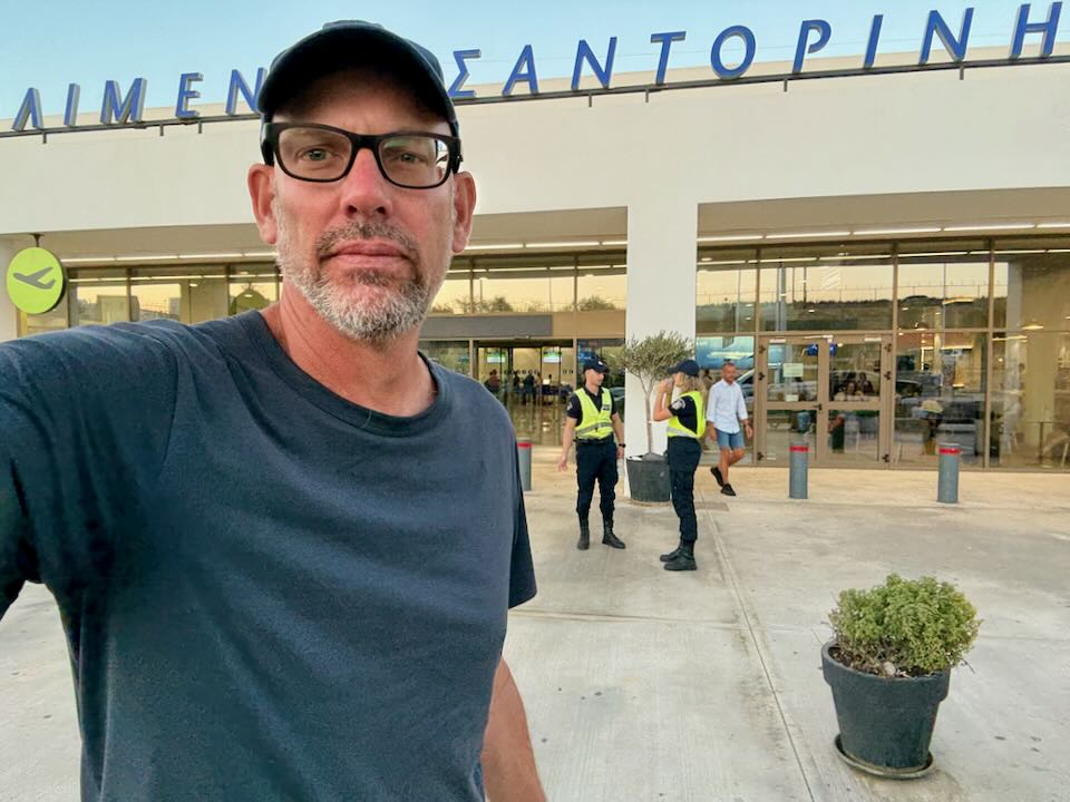 Me at the Santorini Airport. 
