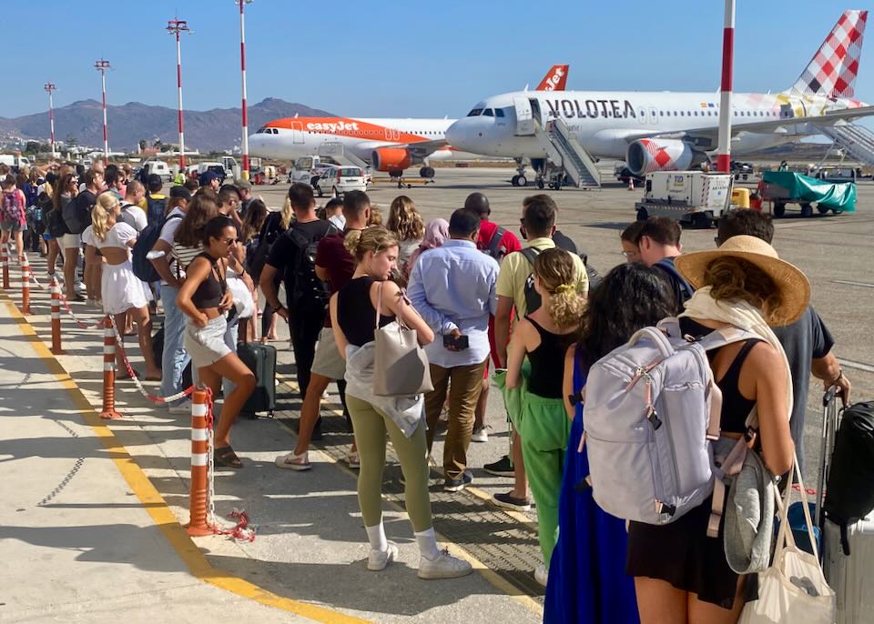 Mykonos airport.