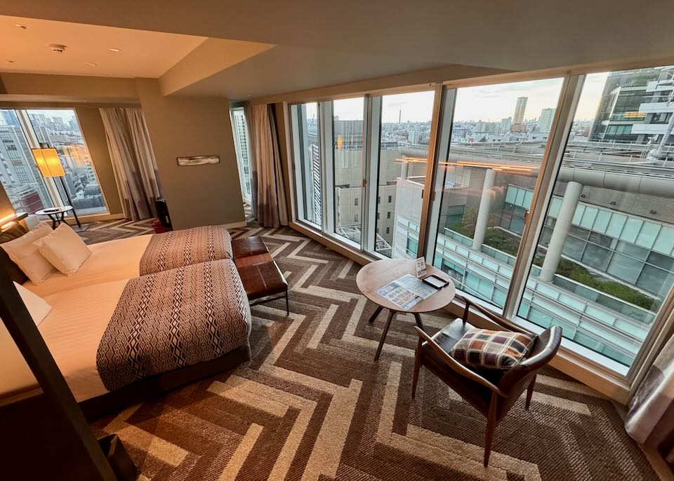 My hotel room in Shibuya.