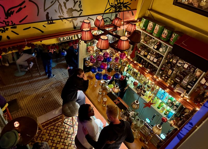 Bar in Athens, Greece.