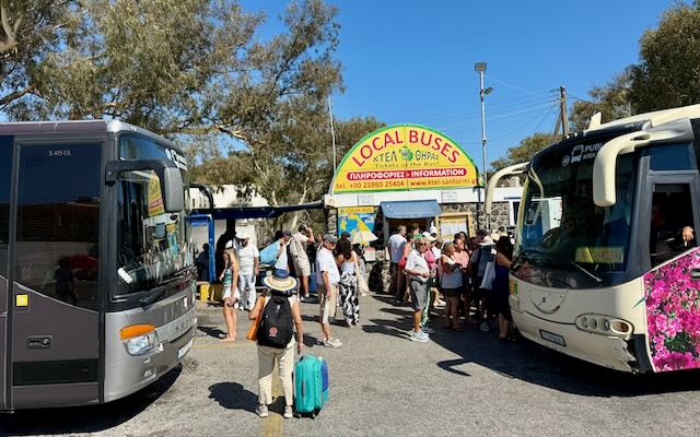 Bus station in Fira.