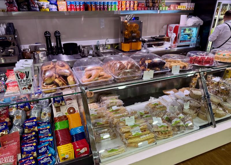The cafe on our Greek ferry.