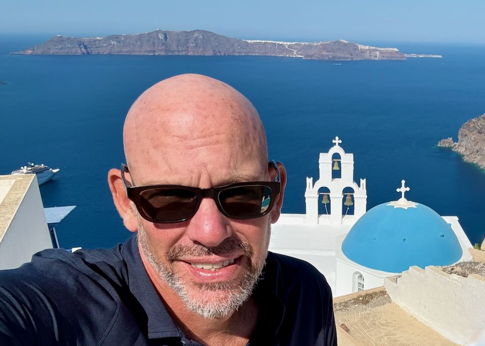 Me in Santorini.