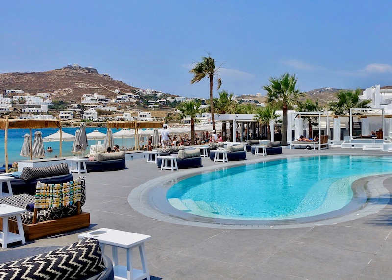 Kid-friendly pool in Mykonos.