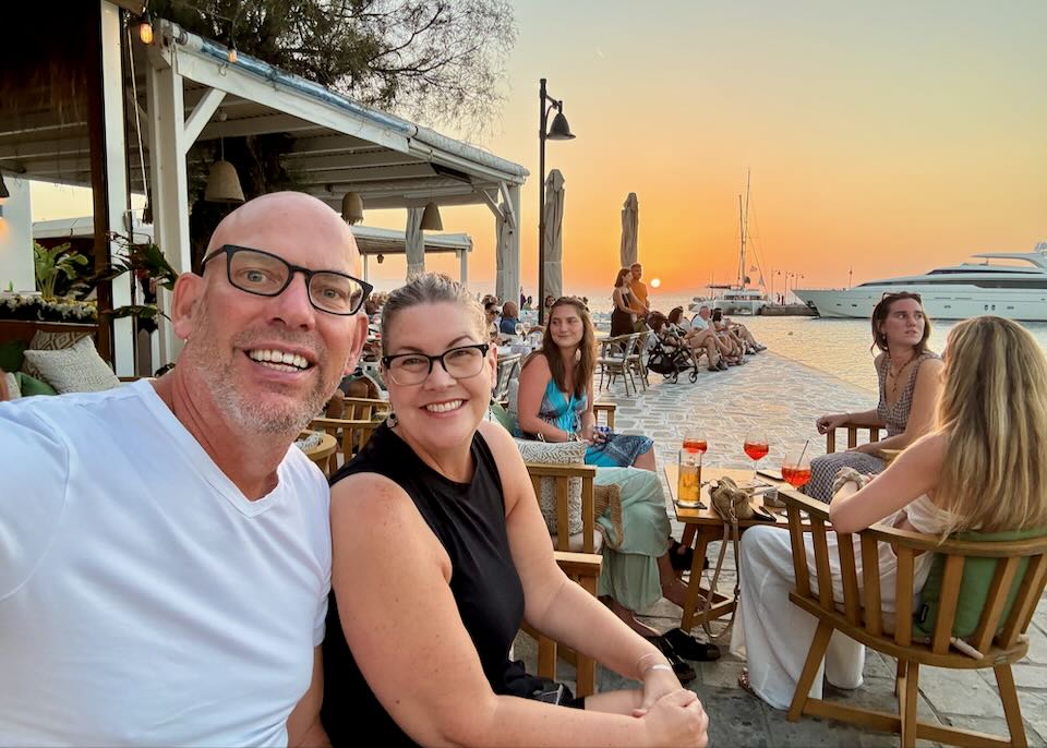 My wife and I in Naxos.