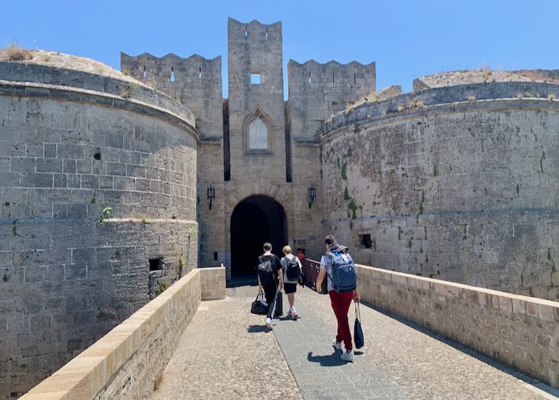 Walking to our hotel in Old Town Rhodes.