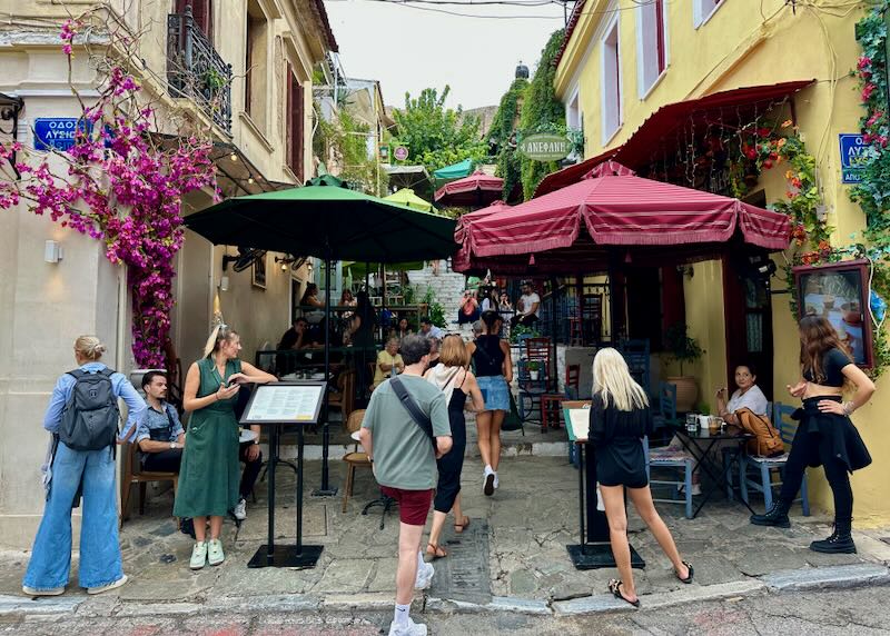 Food tour in Plaka, Athens.