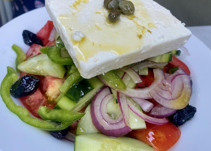 Greek traditional food made during an Athens cooking class.