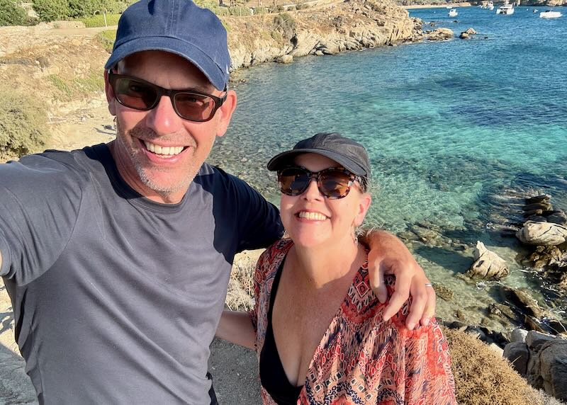 Our walk in Mykonos.