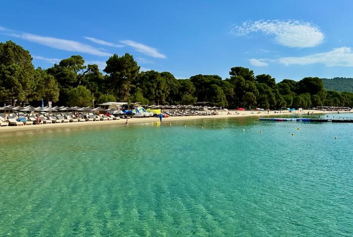 Beach in Skiathos, Greece.