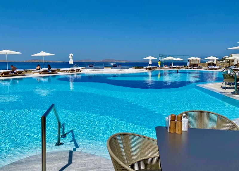 Pool at Mykonos Grand Hotel.